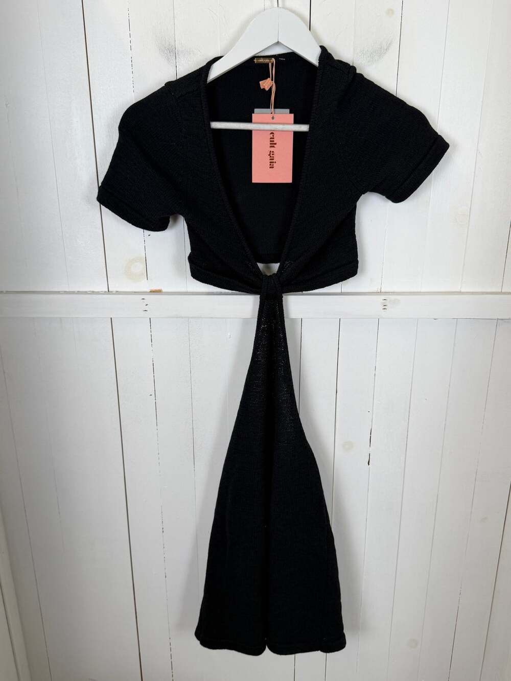 Cult Gaia Billie Knit Dress Black XS NWT